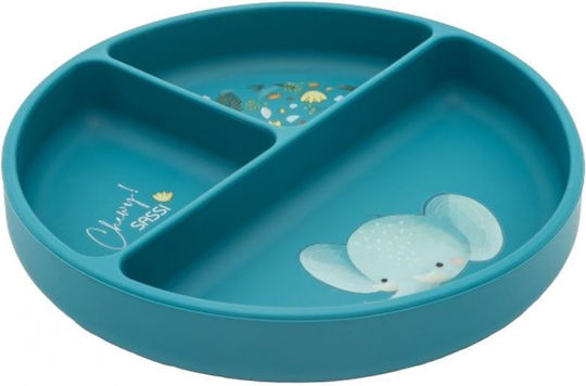 Sassi Junior Baby Food Plate made of Silicone Gray