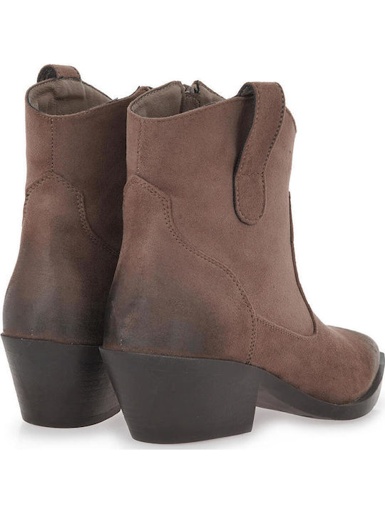 Γυναικεία Μποτάκια Πούρο Nubuck Βούρτσας