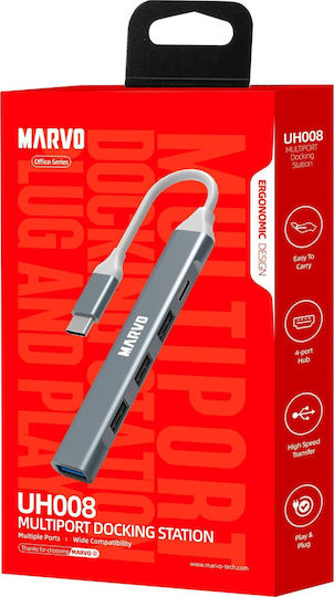 Marvo USB Хъб 5 Порта USB 3.0 с USB-A Връзка