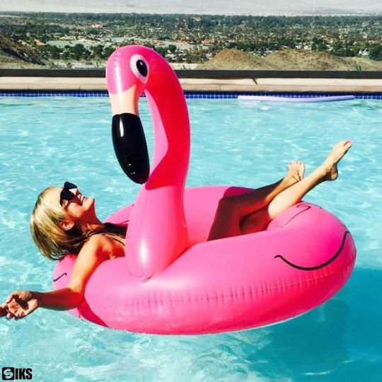 Kids Inflatable Float for Sea Flamingo Pink 120x120cm