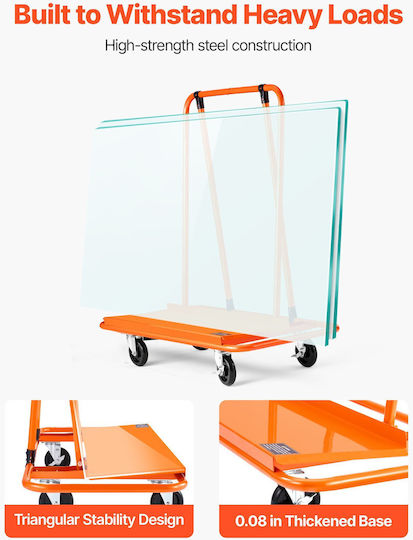 Vevor Transport Trolley for Weight Load up to 816kg Orange