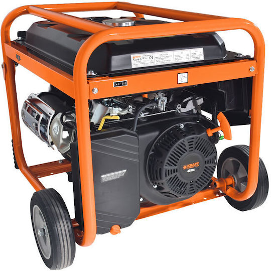 Kraft LT-9000 Generators Benzin mit Kickstart, Rädern und maximaler Leistung 9kVA