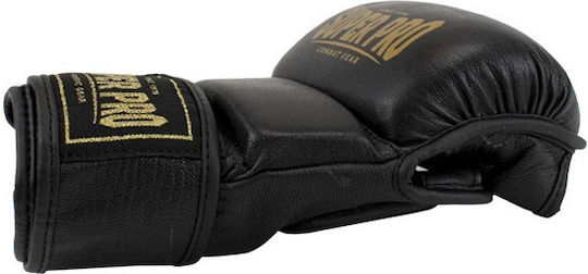Superpro Leather MMA Gloves Black