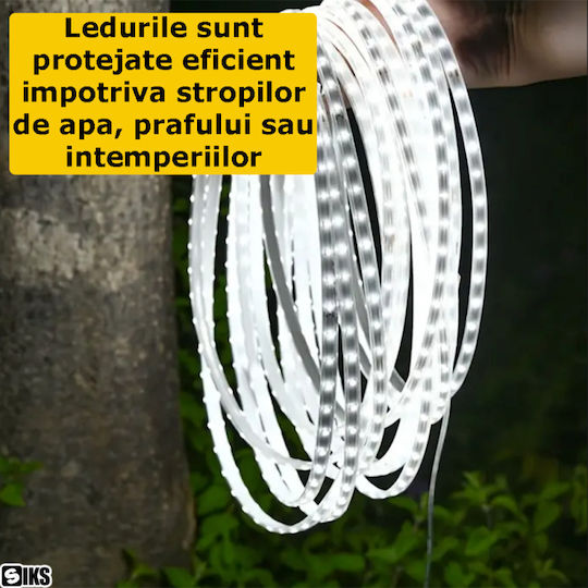 Țeavă luminată 48 Becuri 220V Alb rece 100m IP65