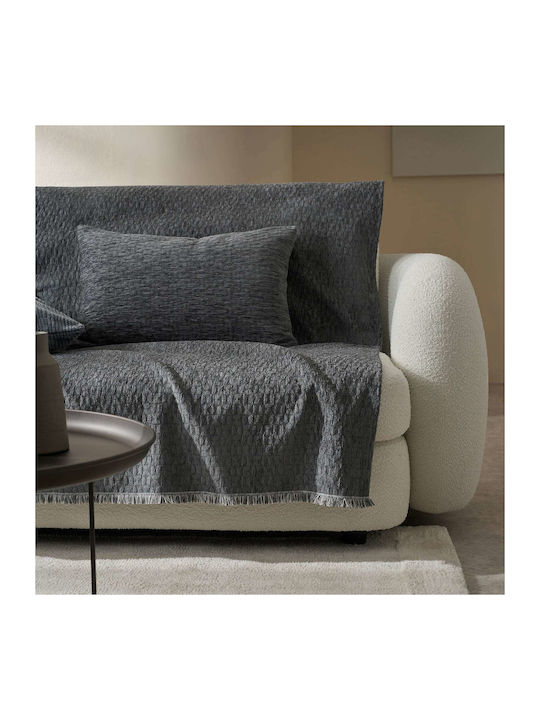 Gofis Home Ondine Decken & Couchdecken Viersitzer-Sofa Überwurf Jacquard 180x350cm Graue