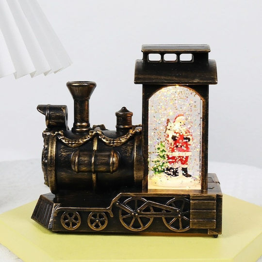 Christmas Decorative Train Lighted with Santa Claus 11.5x6x12.5cm