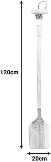 Окачено Ръчно Изработено Бяло Декоративно от Дърво 120x3x20см