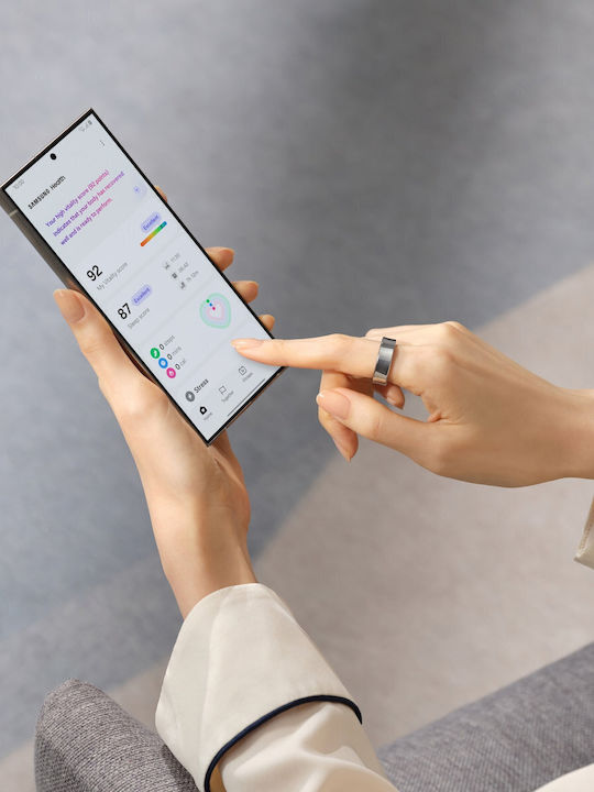 Samsung Galaxy Ring 18.9mm Αδιάβροχο με Παλμογράφο Titanium Silver