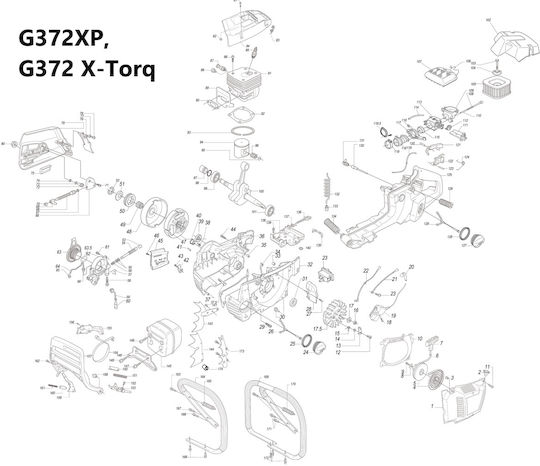 Holzfforma G372xp 71cc Комплект За Ремонт На Верижен Трион