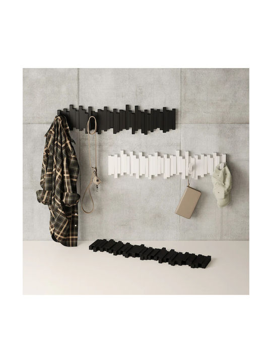 Umbra Wall Hanger Abs Plastic 8 Hooks Black 72x18x3cm