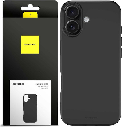 Spacecase Silicone Задна корица Силикон Черен (iPhone 17)