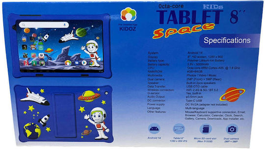Lamtech LAM980268 8Inci Tabletă (4GB/64GB) Navy Blue Space