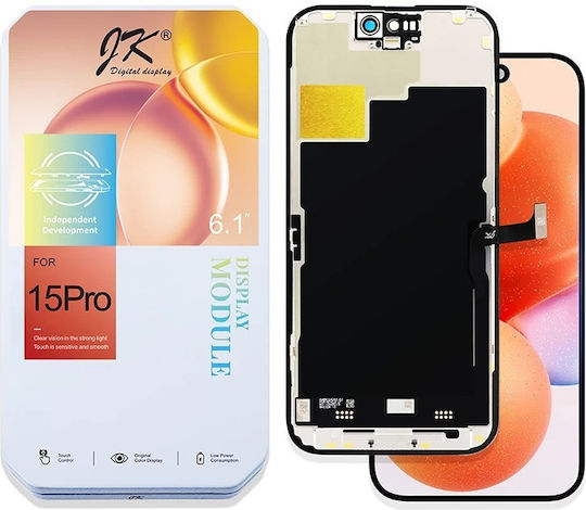O ecran In-cell cu Mecanism Tactil pentru iPhone 15 Pro (Negru)