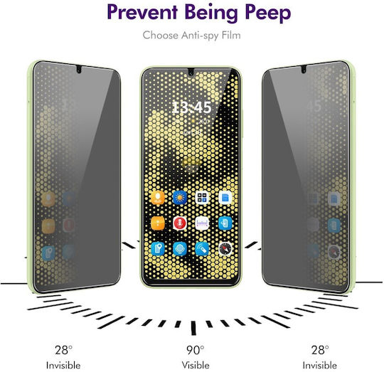 Enkay Privacy Full Face Tempered Glass Μαύρο (Redmi 15C 4G)