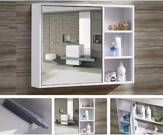 SteweHome Badezimmerspiegel mit Regal 65x60x15 cm