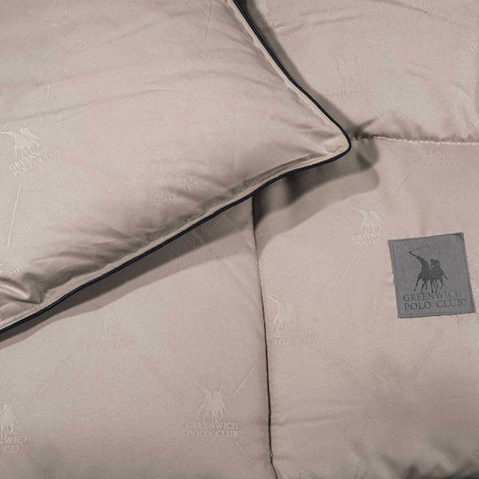 Greenwich Polo Club Πάπλωμα Μονό με Γέμιση Microfiber 160x240εκ. 4445 Taupe 550 GSM 10.5 togs