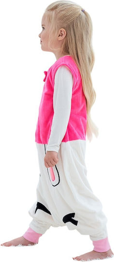 Queen Mother Winter Sleeping Bag with Feet White-pink