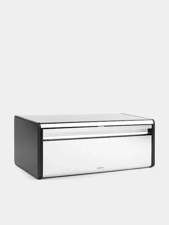 Brabantia Bread Box with Lid Inox Gray 25x46.5x18.7cm