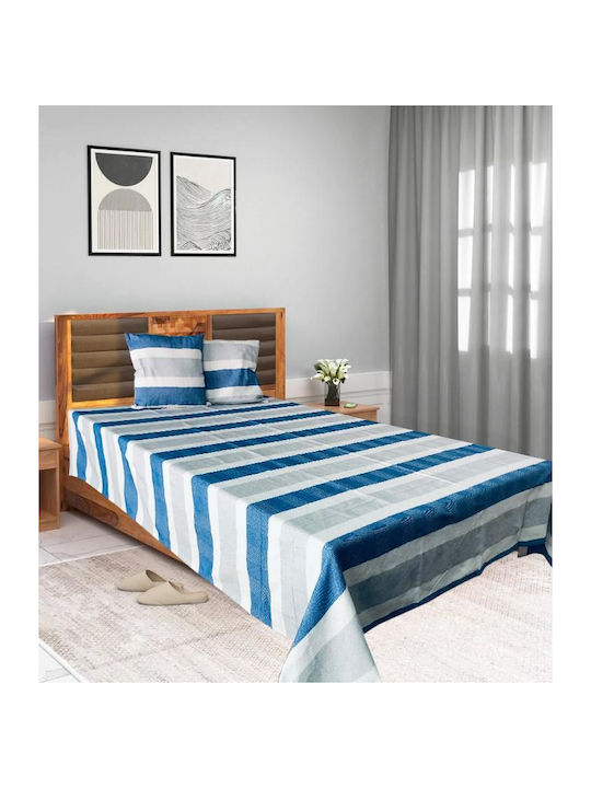 Heinner Set Huse Pentru Pilote 200x220cm Dublu Cu 4 Fețe De Pernă Zia Albastru