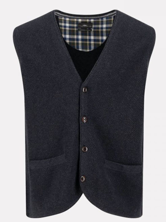 Men's Fleece Jacket with Buttons Grey