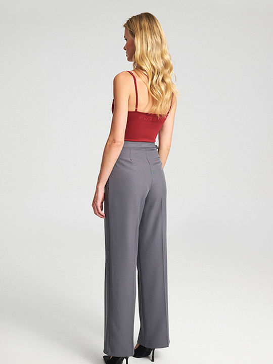 Kendra Women's Fabric Trousers Grey