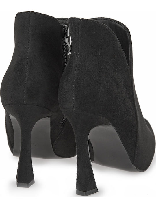 Wildleder Stiefeletten Damen Schwarz
