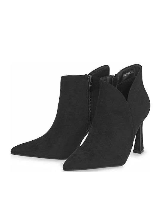 Wildleder Stiefeletten Damen Schwarz