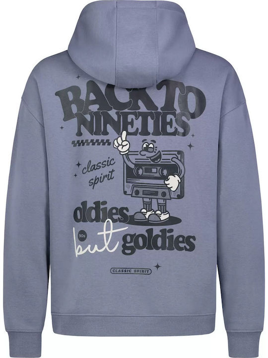 Sweatshirt with Hood Blue