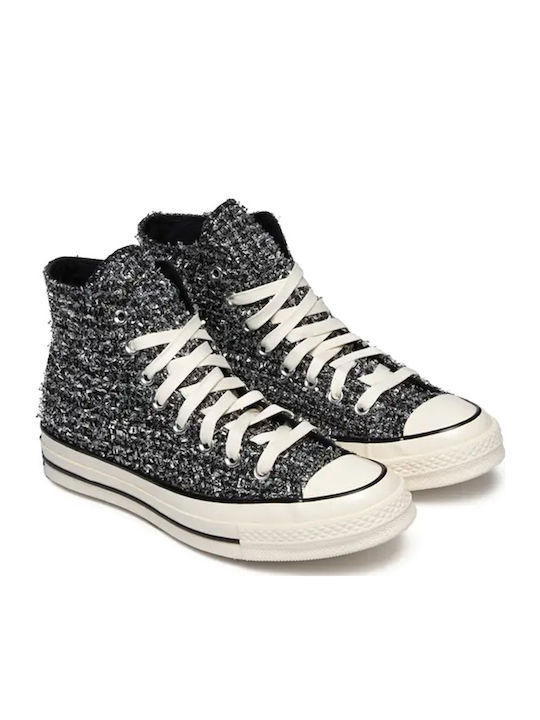 Chuck 70 Women's Boots Black Silver Egret