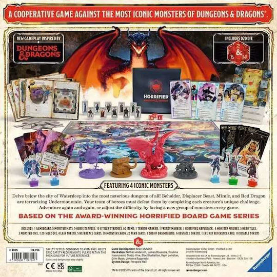 Настолна игра Horrified: Dungeons & Dragons за 2-4 играчи 10+ години Ravensburger