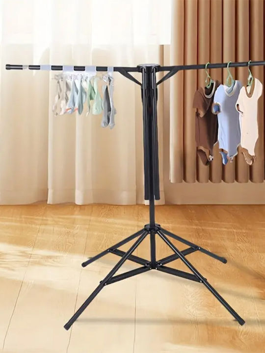 Klappbarer Boden-Kleiderständer aus Metall 49cm