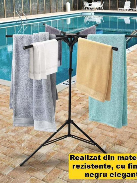 Klappbarer Boden-Kleiderständer aus Metall 49cm