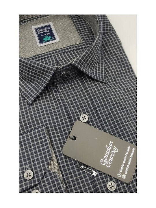 Long-sleeved Cotton Shirt Anthracite