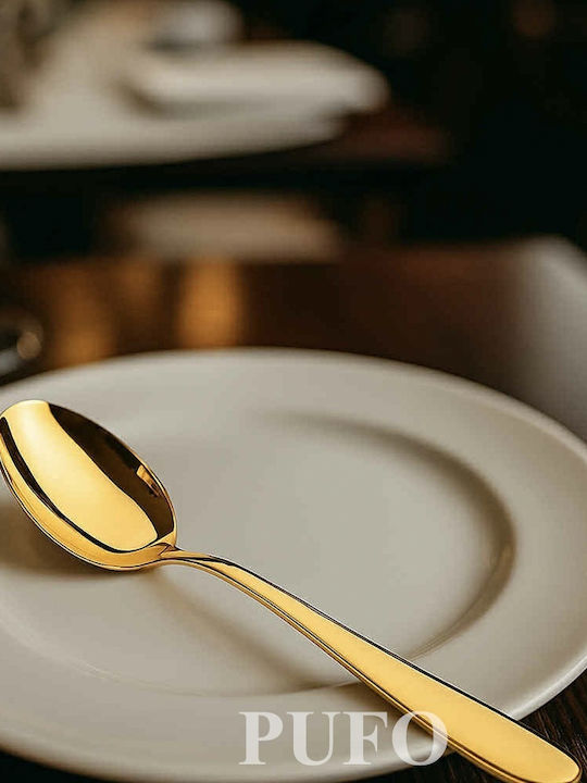 Set Linguri Cafea Ceai Inox Maro 20cm 6 Bucăți