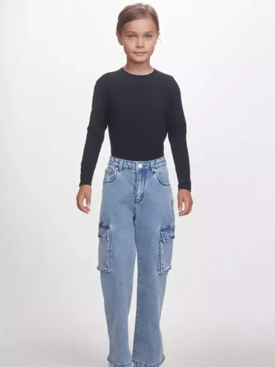 Kinder Schlaghose Jeans Hellblau