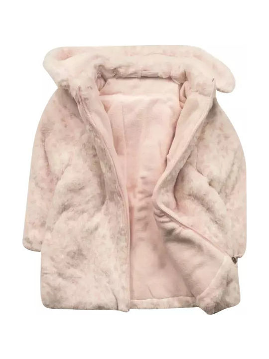Kids' Fur with Hood Pink