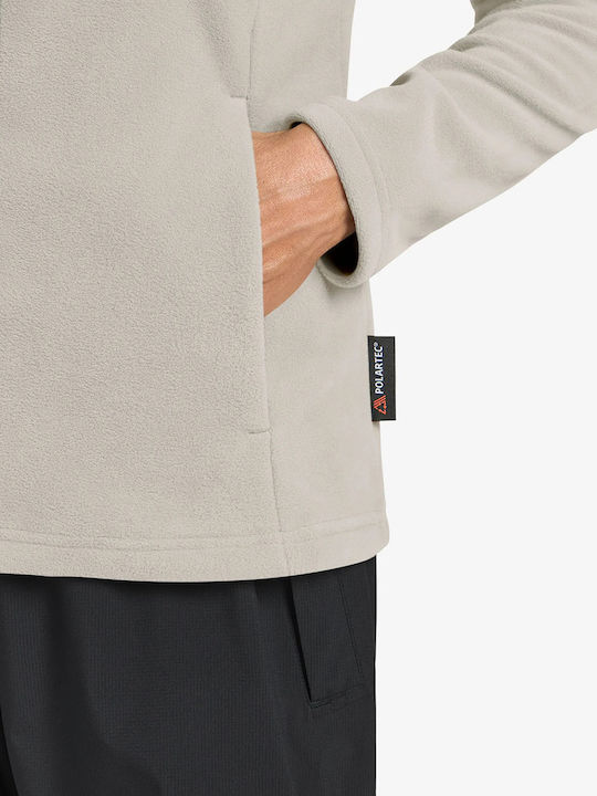 Fleece Γυναικεία Ζακέτα σε Μπεζ Χρώμα