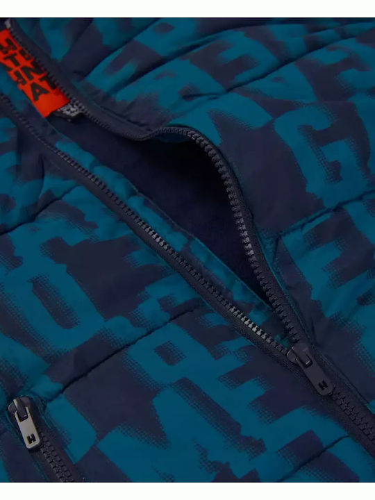 Kids' Casual Jacket with Hood Petrol Blue