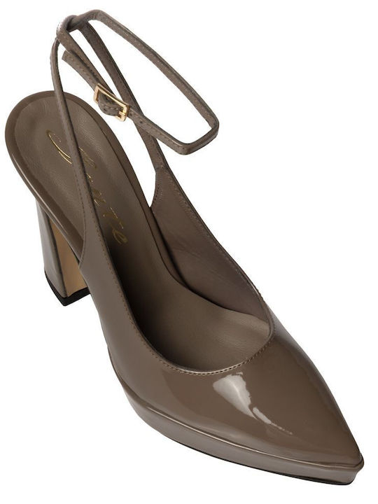 Patent Leather Brown Heels