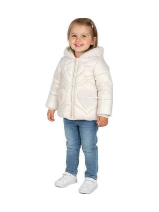 Kids Fur Short with Hood Metallic
