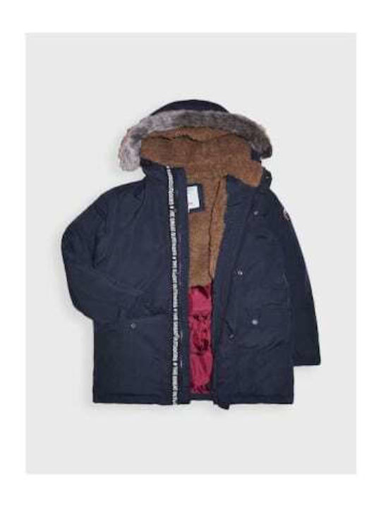 Kids' Parka Long with Hood Black