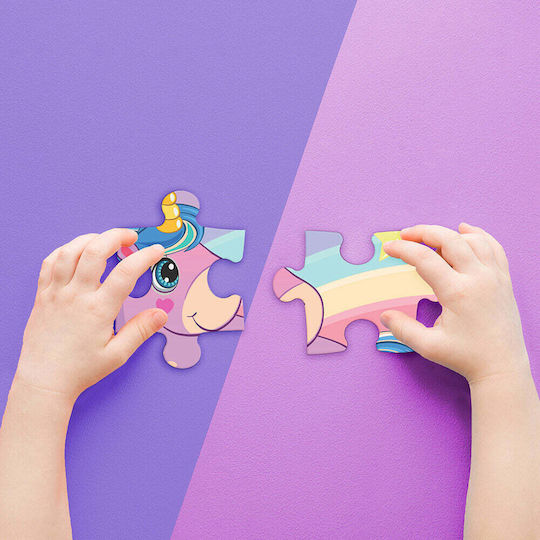 Kinderpuzzle Regenbogen-Einhörner Jigsaw