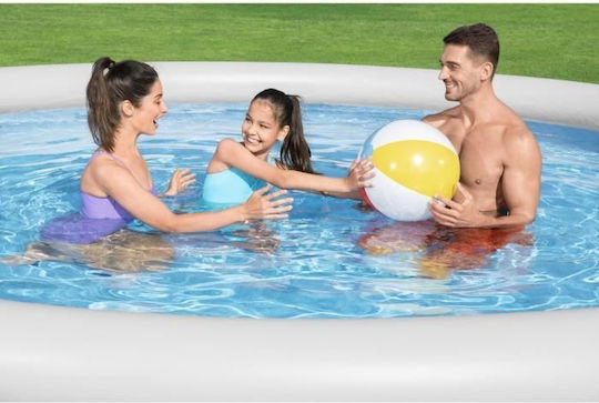 Bestway Στρογγυλή Πισίνα Φουσκωτή 457x84εκ. Γκρι