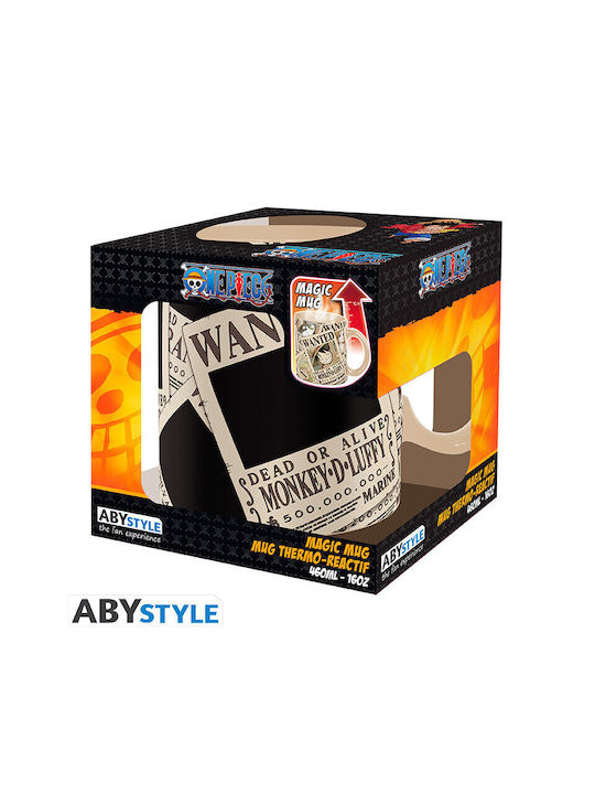 Abysse One Piece Wanted Heat Straw Hat Crew Change Mug Ceramic 460ml