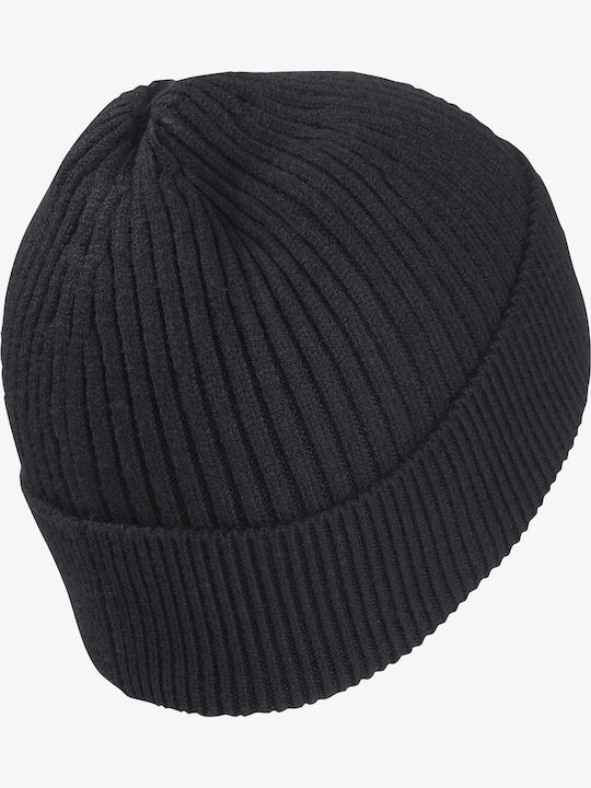 Beanie Unisex Σκούφος Πλεκτός σε Μαύρο χρώμα