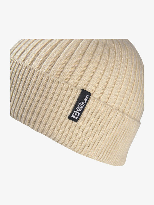 Beanie Unisex Σκούφος Πλεκτός σε Μπεζ χρώμα