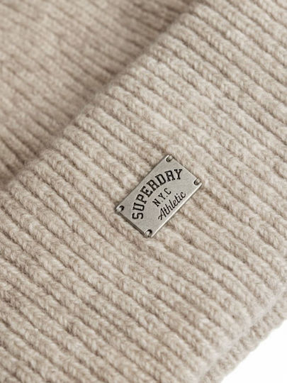 Sdna Beanie Unisex Beanie mit Rippstrick in Beige Farbe