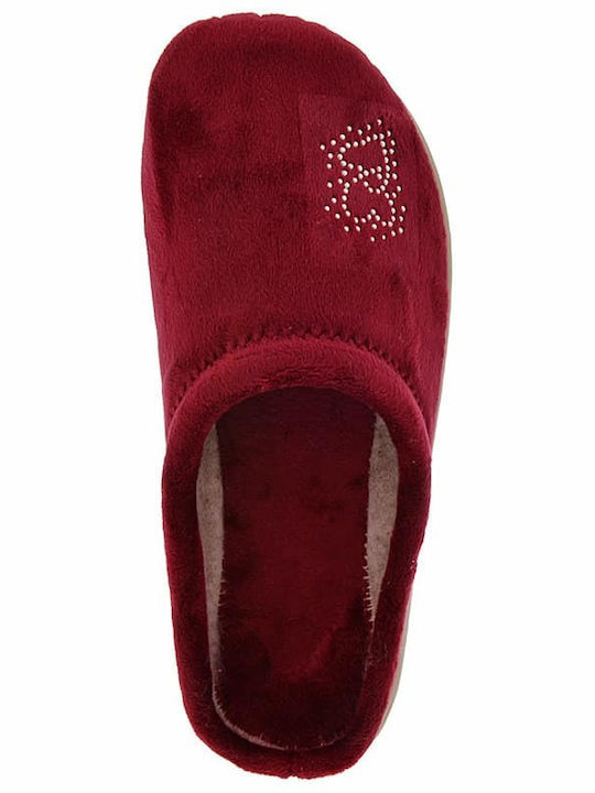 Flache Sandalen für Damen Anatomisch in Burgundisch Farbe