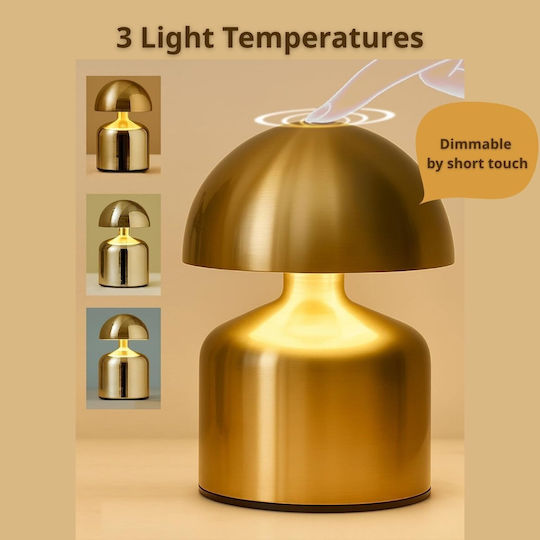 Uncle George Dekorative Lampe Pilz Gold