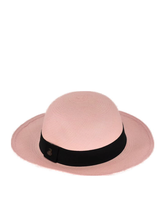 Stamion Wicker Women's Panama Hat Pink